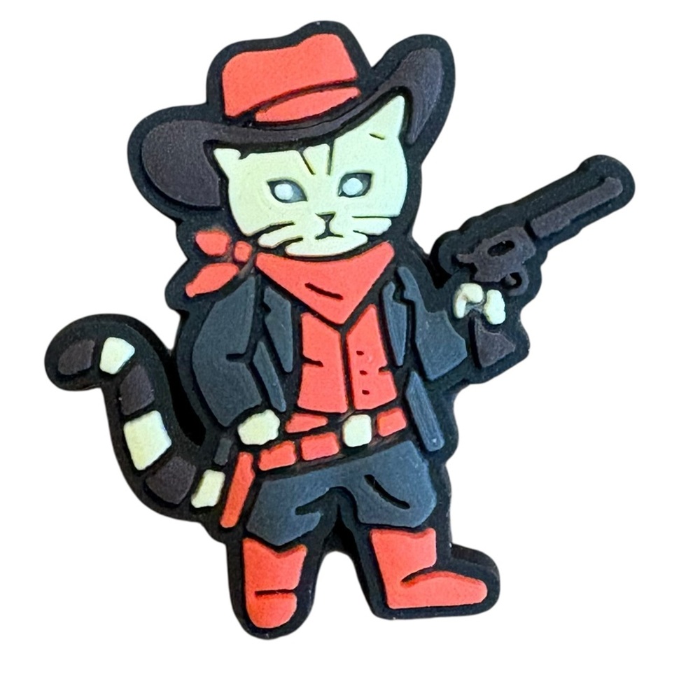 Cowboy Cat Croc Charm